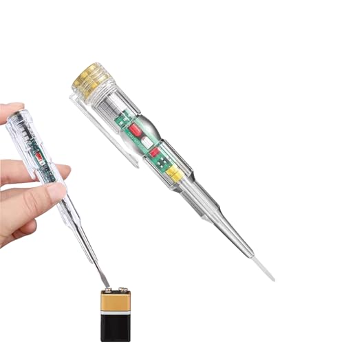 Nudorpn Lápiz Probador de Voltaje - Detector de Electricidad Comprobador de Voltaje Lápiz - Empuñadura Antideslizante Protección contra Sobrecargas Herramienta de Diagnóstico | Para Detección De