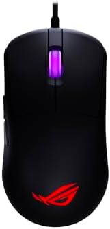 ASUS ROG Harpe Mini Core Wired Gaming Mouse – Wired USB, Small Compact Design, Right-Handed, 52g Lightweight, 12K DPI, Pro-Approved, Gear Link Web-Based Configuration, PC/Mac Support – Black
