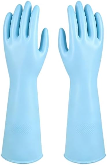 Rubber Cleaning Gloves, Reusable Household Dishwashing Gloves，Non Slip Grip — 사진 1