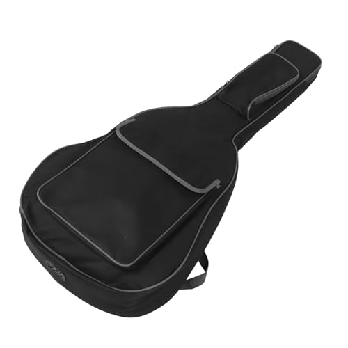 Totority 40/41 Inch Thickened Guitar Bag Waterproof Double Shoulder Backpack Black Practical Guitar Bag