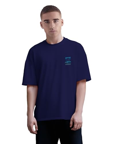 Image of Buy That Trendz Mens Oversized Tshirt 5 Motorsport Printed Crew Neck Cotton Drop Shoulder Half Sleeve Stylish Tshirt