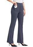 Rammus 28"/30"/32"/34" Womens Yoga Dress Pants with 5 Pockets High Waist Stretch Work Pants for Wome