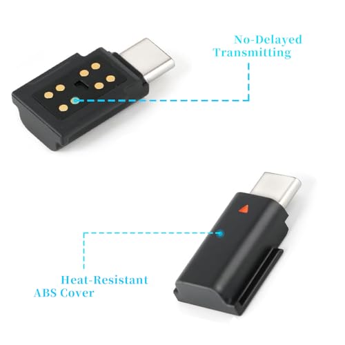 Image of Replacement for DJI Mic 2 Type-C Adapter, Wireless Microphone Receiver for Phone /PC /Tablet, 3.5mm Audio Recording Adapter