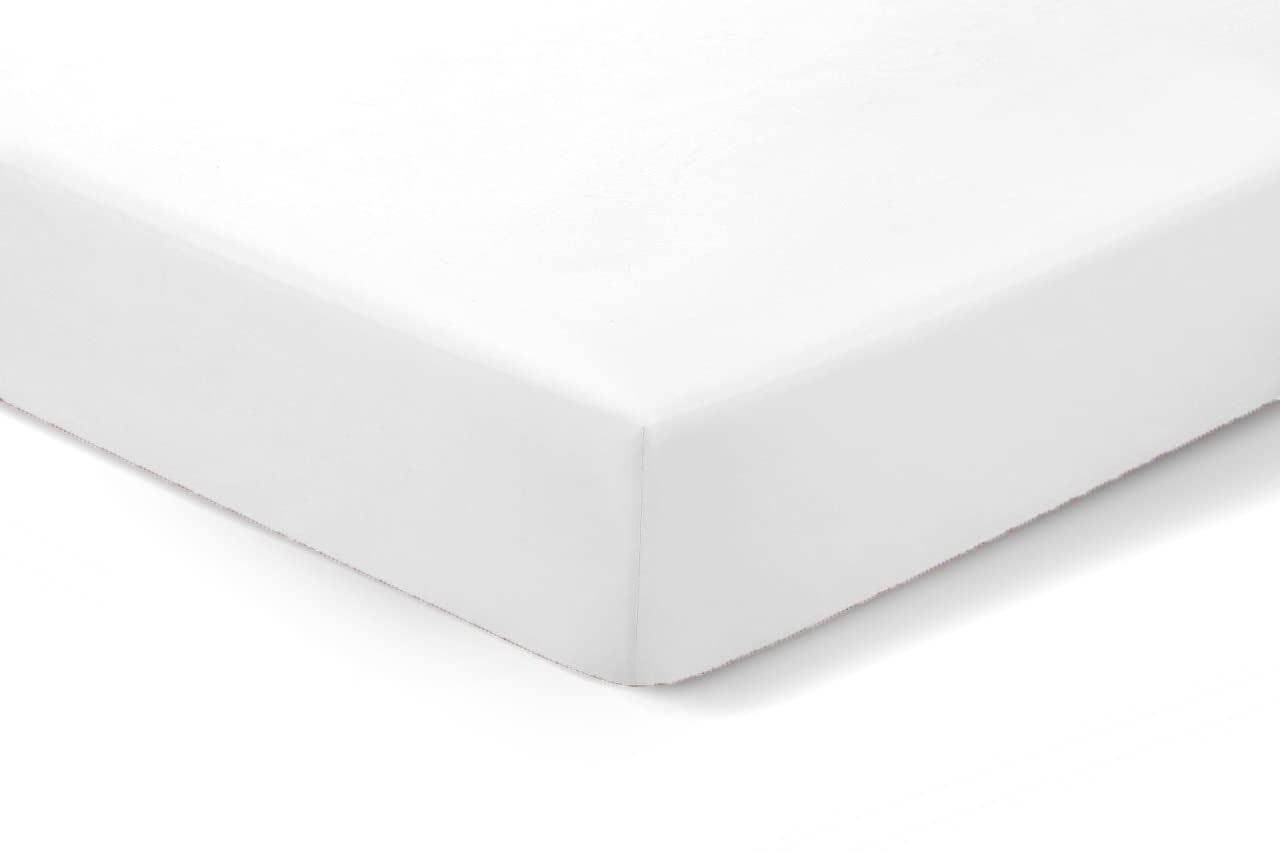 Amigozone White Extra Deep 16"(40Cm) Non Iron Percale Pollycotton Fitted Sheets (Pair Of Pillow Cases Only, )