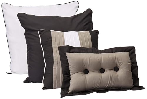Chezmoi Collection Loft 8-Piece Luxury Striped Comforter Set (Queen, Black/Gray/White) by Chezmoi Collection - Used condition - Image 5