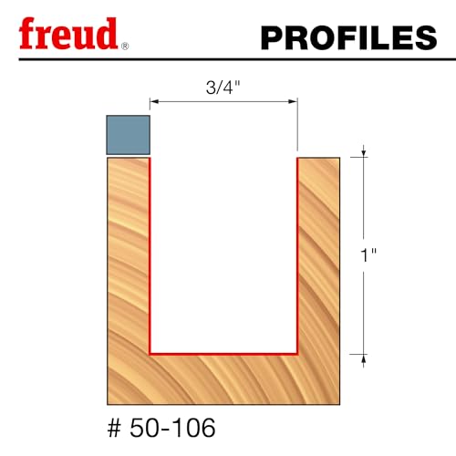 Image of Freud 50-106: 3 /4 inch (Dia.) Top Bearing Flush Trim Bit with 1 /4 inch Shank