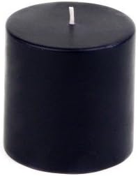 Black Pillar Candles (2 Pack) 3" x 4" Vot-095