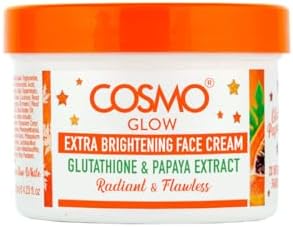 Cosmo Glow Skin Care Gluta Papaya Extra Brightening Face Cream 125ml/4.22fl.oz, Made With Glutathione & Papaya, Moisturizer For Women & Men, Day & Night Face Cream, Ultra Rich, Daily Moisturizers