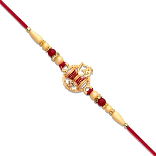 Image of Garth Multicolor Damru Rakhi Combo, Silver Pooja Coin, Greeting Card, Raksha Bandhan Celebration, for Brother, Tilak Set, Traditional Festival Gift, Designer Wrist Band, Handcrafted Thread