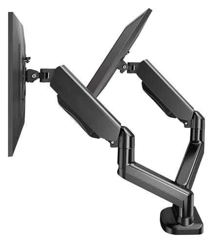 Support de moniteur double bras pneumatique NBYGSC contre la fatigue visuelle