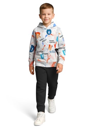Image of HELLCAT Trendy Co-ords With Hoodie Sweatshirt and Trackpant Clothing Set for Boys