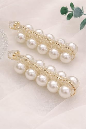 Barrettes françaises en strass anti-glisse pour cheveux épais
