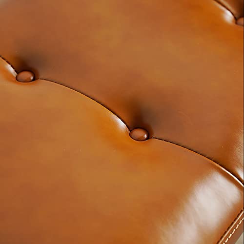 Banc à chaussures en cuir PU avec rangement et base en métal robuste - 8