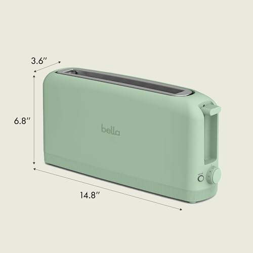 image for bella 2 Slice Slim Toaster, Fits-anywhere™ Kitchenware, 6 Setting Sh