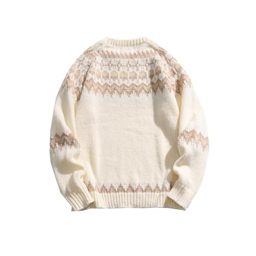 Autumn and Winter Round Neck Men's Sweater Japanese Retro Loose Long Sleeve Knit Sweater