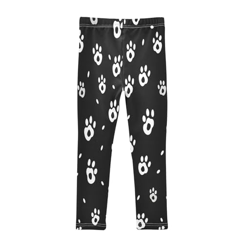 Toddler Girls Leggings Printed Yoga Pants Leggings White Dog Paw for Kids2