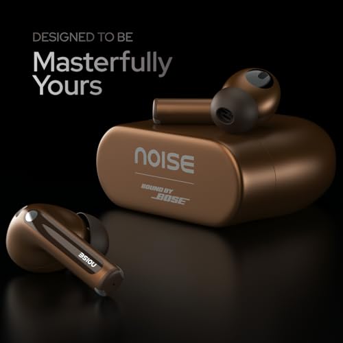 Image of Noise Master Buds, Sound by Bose in-Ear Bluetooth Earbuds, Up to 49dB Adaptive ANC, LHDC 5.0, Immersive Spatial Audio, 44H Playtime with 6 mic ENC, Dual Pairing, IPX5 Ear Buds TWS (Espresso Bronze)