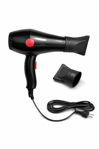 Image of 2000W Mini Hair Dryer for Women & Men | Hot & Cold Air | Compact Travel Hair Dryer with Styling Nozzle | Lightweight Portable Blow Dryer for Home & Salon Use
