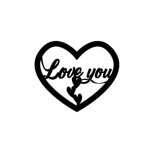 Image of eCraftIndia Love You Hearts Wooden Wall Decor for Living Room Bedroom| Home Wall Decor Items | Wall Art for Home Decor Valentine Gift for Girlfriend Boyfriend Husband Wife Her Him|Valentine Decoration