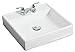 Wall Mounted Square Vessel Bathroom Sink Faucet Mount: 8" Off Center, Hardware Finish: Aluminum