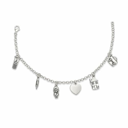 Genérico Pulsera plata mujer Trabajadora Social 20cm