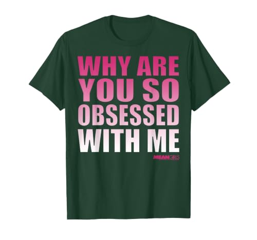 Mean Girls Obsessed with Me Pink Gradient Graphic T-Shirt T-Shirt, Men, Dark Green, 3X-Large