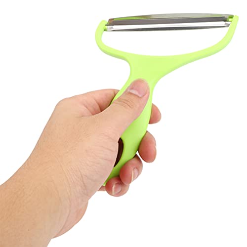 Éplucheur de Légumes avec Large Lame en Acier Inoxydable, Robuste, Tranche en Spirale et Déchiquetage, Poignée en ABS, Trou de Suspension, pour Pomme de Terre, Poire, Tomate,