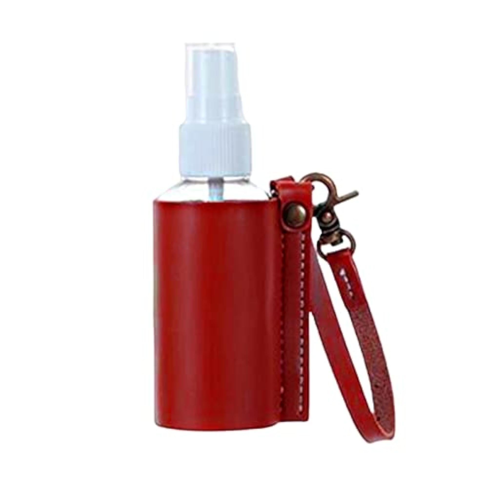 Empty Bottle with Leather Sleeve Holder for Lotion