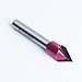 HUHAO 1PCS Router Bits V Groove 60 Degree 10mm Cutting Diameter and 6mm Shank Coated Engraving Cutter for Wood Carbide CNC Engraving V Router Bit for Signmaking, Lettering, Woodworking Door Carving
