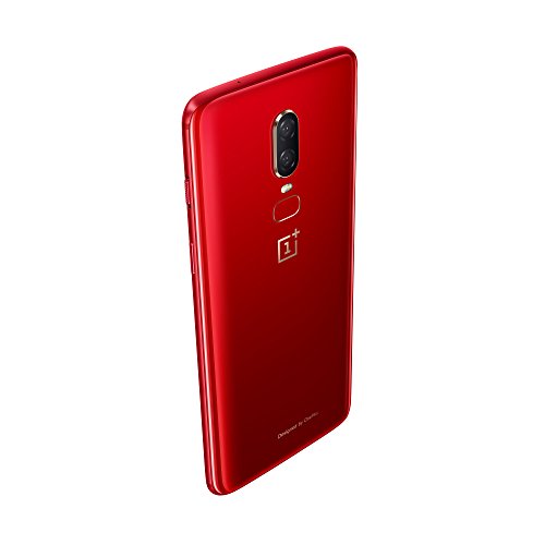 OnePlus 6 Röda Smartphone med 128 GB och 6,28 tum skärm