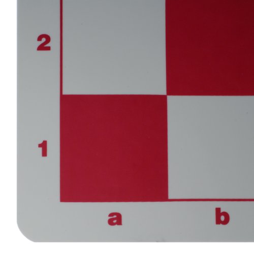 Tapis d'échecs en silicone lavable et indéformable WE Games rouge