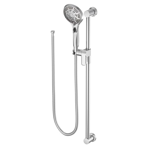 Moen 3671EP Regadera de mano masajeadora 5 funciones con pausa, incluye barra deslizante de 30 pulgadas y manguera de 69 pulgadas, cromo miniatura 1