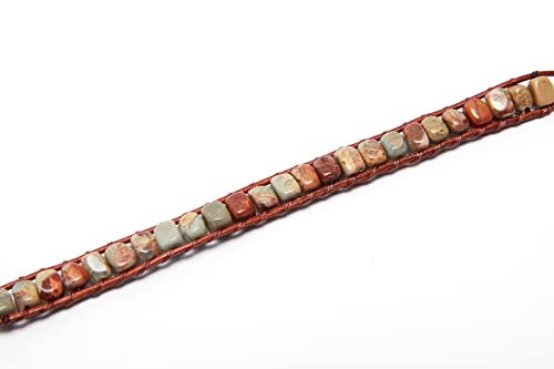 Image of 7 Chakra Bracelet Bohemian Handmade Leather Wrap Healing Protection Natural Stone Yoga Beaded Bracelets Boho Friendship Jewelry