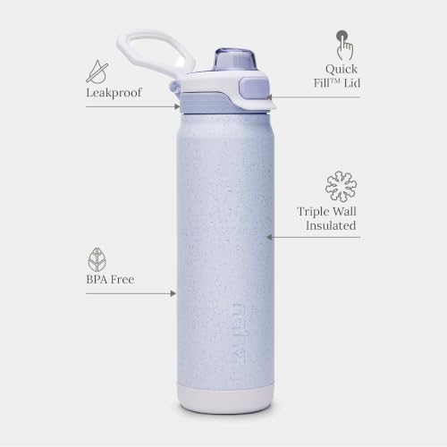 Image of ZULU Powerfill Pro 24oz Stainless Steel Water Bottle - Glacier Drift