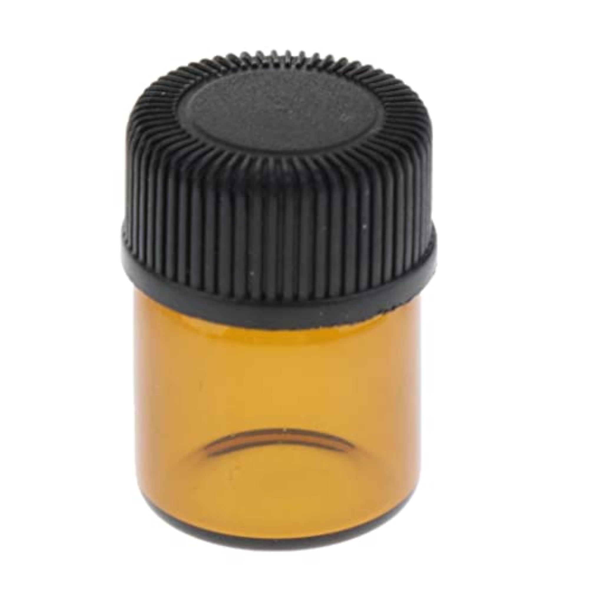 100 PCS Amber Glass Essential Bottle with Orifice Reducer Caps 1ml