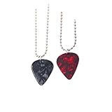 FunBoat Eddie Munson Guitar Pick Necklace Set - Rock Music Earrings - Fashion Jewelry Gifts for Women Men (2Pcs Eddie Necklace)
