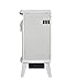 GMHome Free Standing Electric Fireplace Cute Electric Heater Log Fuel Effect Realistic Flame Space Heater, 1500W - White