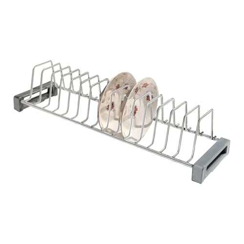 SmartSlide Stainless Steel Modular Kitchen Basket Plate Fixer/Tandem Basket Plate Rack/Plate Stand/Saucer Rack for Kitchen (Saucer Rack, 16 Section (22 Inch)) (B091NXXX2M) Amazon Price History, Amazon Price Tracker