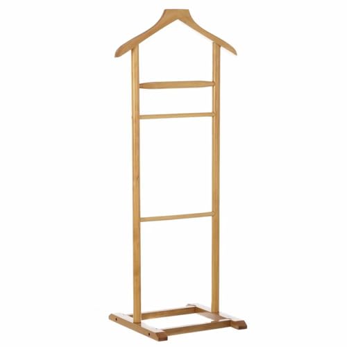 Perchero de Suelo Moderno Beige de Madera Natural para Dormitorio de 107 cm Galán de Noche Nordico (Natural)