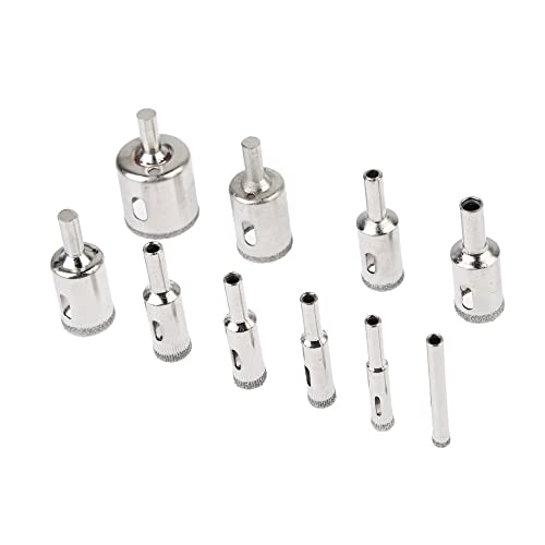 Juego de 10 brocas recubiertas de diamante para azulejos miniatura 3