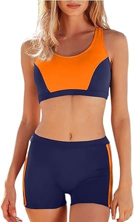 GenericWomens Spaghetti Straps Underwire Bikini High Leg Bikini Set V-Wired Two Piece Swimsuits Bathing Suit For Swimwear