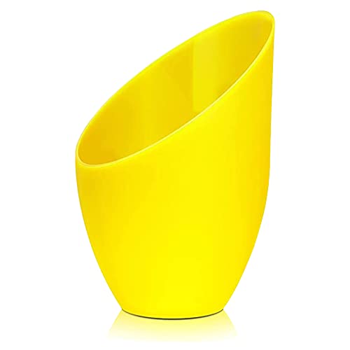 Paquete de 2 pantallas de plástico, 5.7 pulgadas de alto, 4.1 pulgadas de diámetro, montaje de 1.65 pulgadas, pantalla de plástico de repuesto para lámpara de pie LED [amarillo]