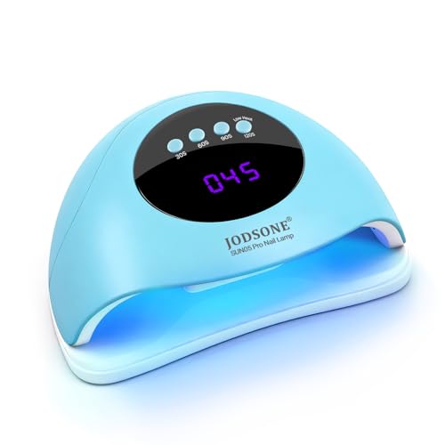 Image of JODSONE U V LED Nail Lamp Blue Gel Polish Nail Dryer with Smart Auto Sensor 4 Timing Modes Fast Curing Suitable for Home and Salon