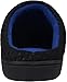 Womens Mens Slip on Fuzzy House Slippers Indoor Warm Faux Fur Lining Bedroom Shoes Slip Resistant Cozy Home Slippers Black Blue Women Size 15-16 Men Size 13-14