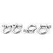 Aexit 4PCS Silver Chain & Rope Fittings Tone Stainless Steel Fastener Bow Shackles for 4mm 5/32 Inch Wire Rope Clips Wire Rope