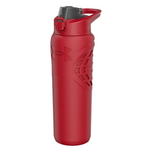 Under Armour Botella de agua de acero inoxidable de 24 onzas, aislada, mosquetón de fácil transporte, a prueba de fugas, niños y adultos, todos los deportes, gimnasio