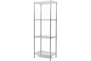 REGILLER 4-Tier Wire Shelving Unit Metal Storage Rack