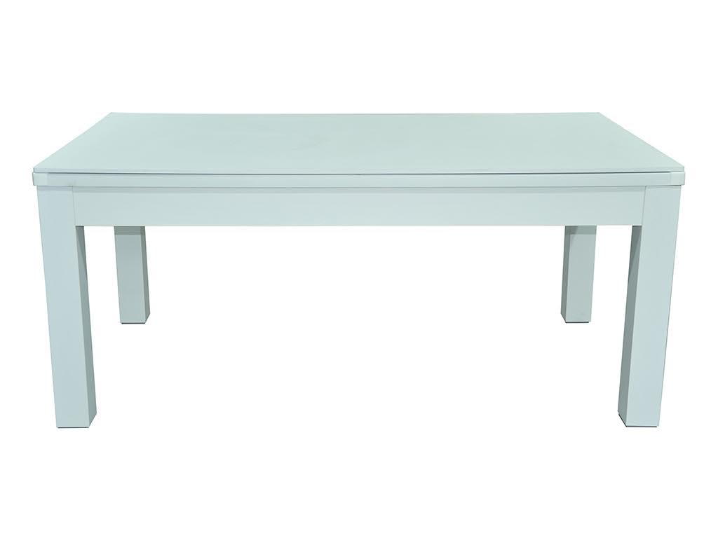 Vente-unique - Table Transformable Blanche - Billard & Ping-Pong - L182 x l102 x H80 cm - Henk