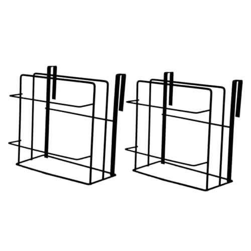 MAGICLULU 2 Piezas De Tabla De Cortar De Hierro Forjado Escurridor Gancho Para Secar Sobre La Puerta Toallero Organizador Adhesivo Soporte Para Tapa Estante Para Sobre El Gabinete