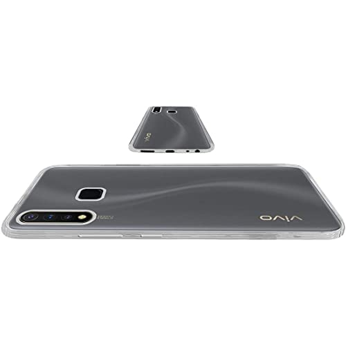 Image of COVERBLACK Rubber Silicone Transparent Back Cover for Vivo Y11-2019 Edition - Transparent